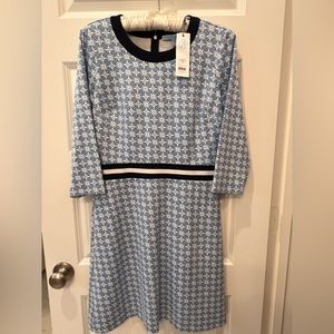 Draper James Blue and White Patterned Dress